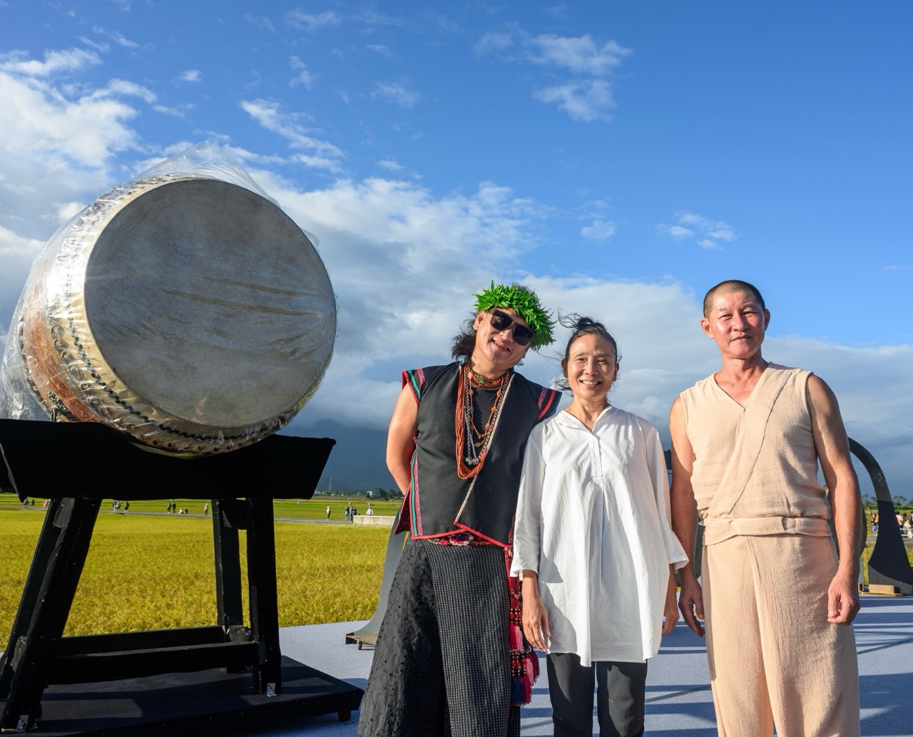 2025 池上秋收稻穗藝術節開幕——優人神鼓 × 桑布伊，當雲層被歌聲撥開，在稻浪之間，看見靈魂回家